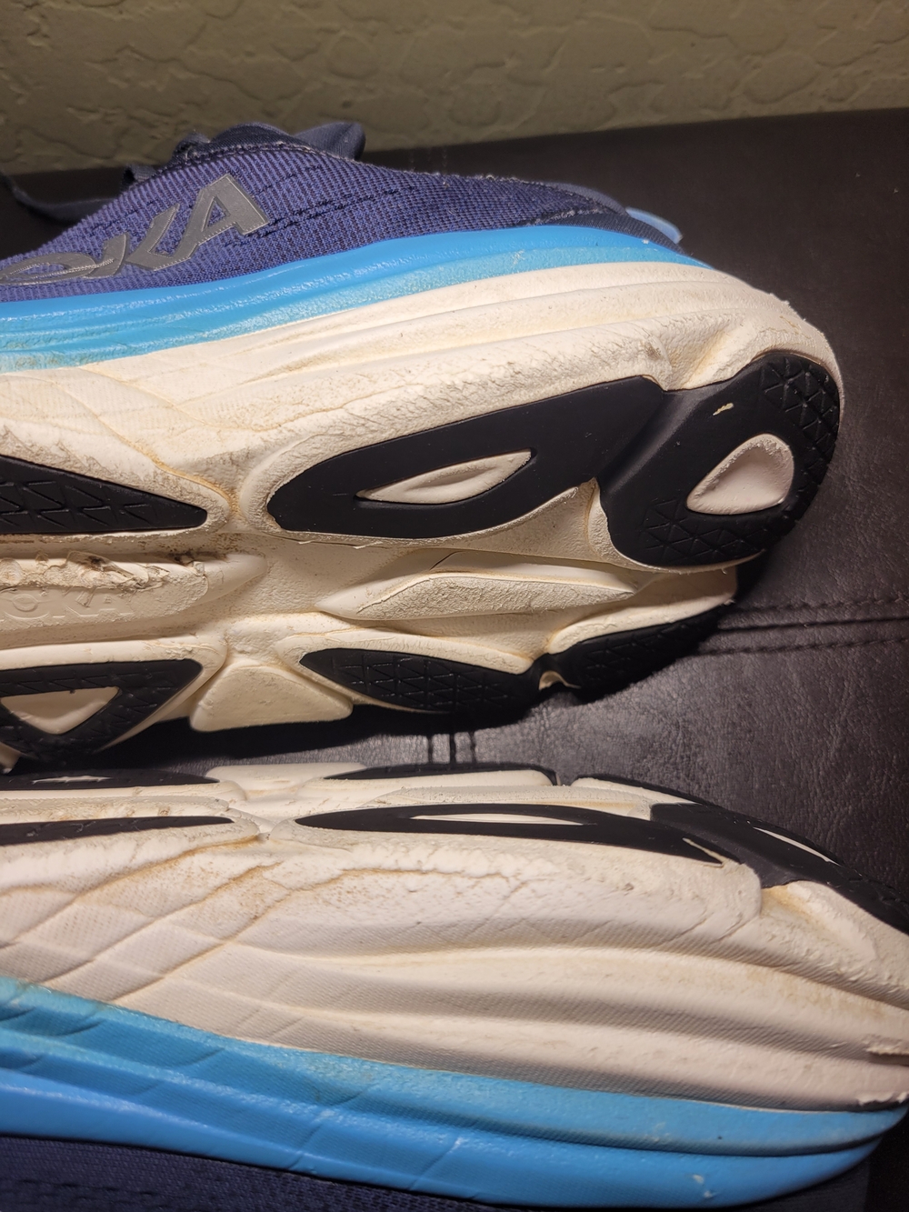 HOKA ONE ONE Bondi 8 Men's Running Shoes - Blue/Sharkskin US Size 12 Wide EU 46 - Picture 11 of 15
